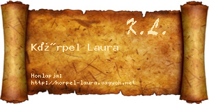 Körpel Laura névjegykártya